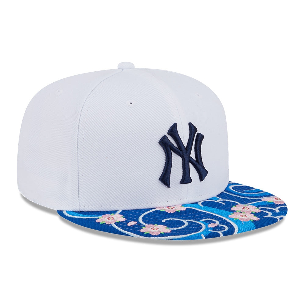 new era new york yankees sakura pack ss26 white 9fifty snapback cap logo and print