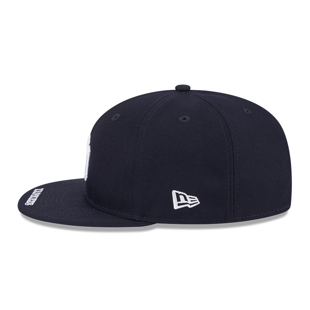 new era new york yankees visor wordmark navy 9fifty snapback cap side