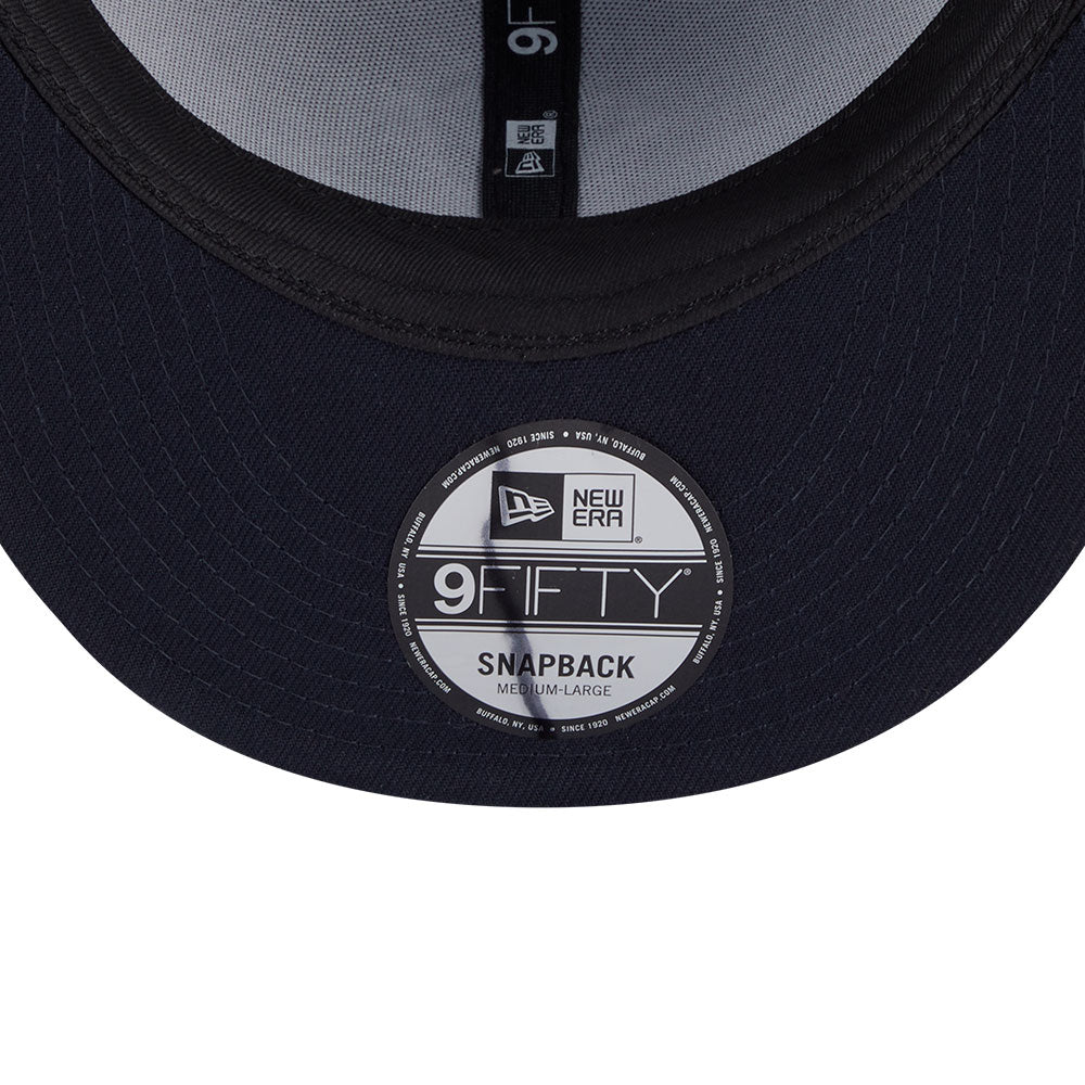 new era new york yankees visor wordmark navy 9fifty snapback cap detail and color