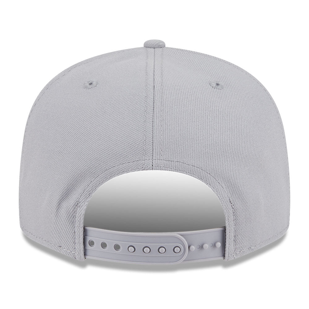 new era los angeles dodgers visor wordmark grey 9fifty snapback cap angle