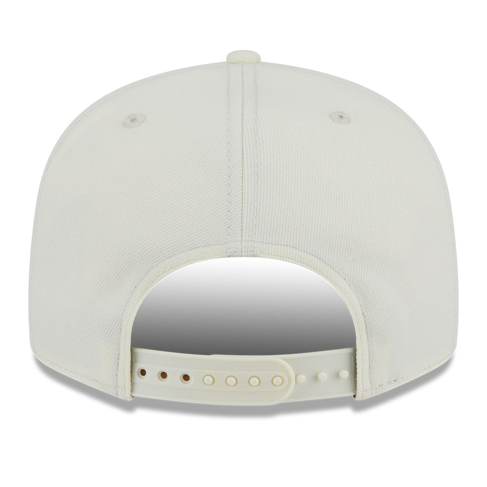 new era new york yankees major league baseball cartoon chrome white 9fifty snapback cap angle