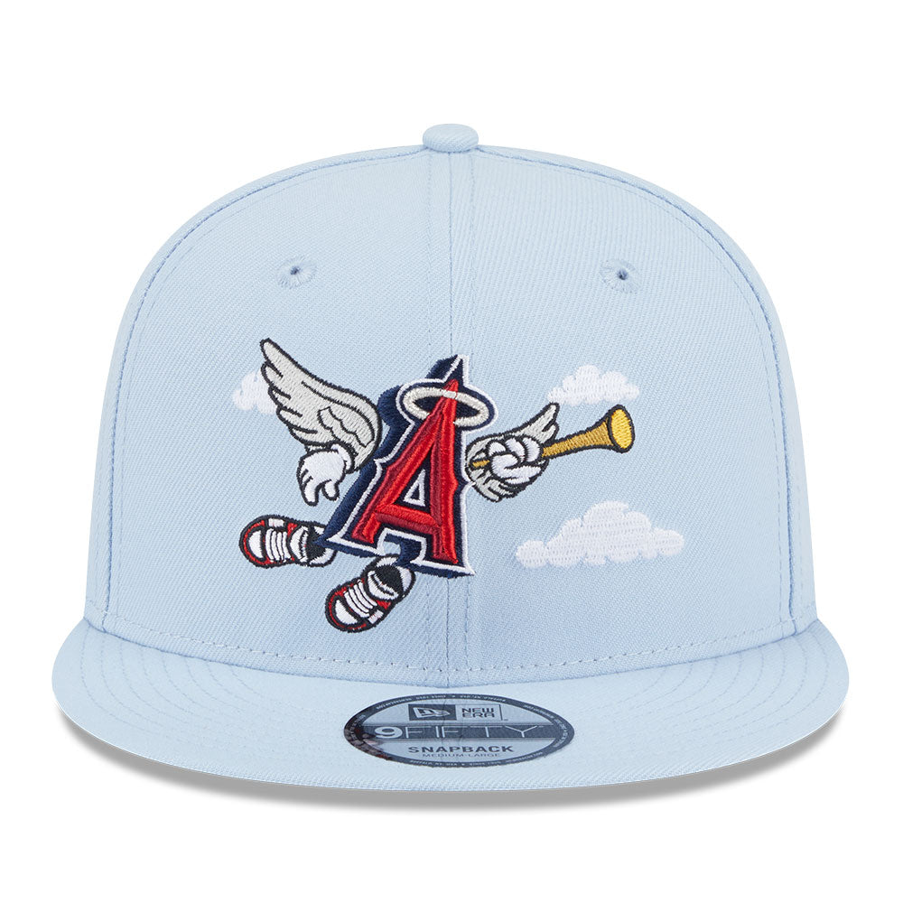 new era los angeles angels major league baseball cartoon soft blue 9fifty snapback cap opposite