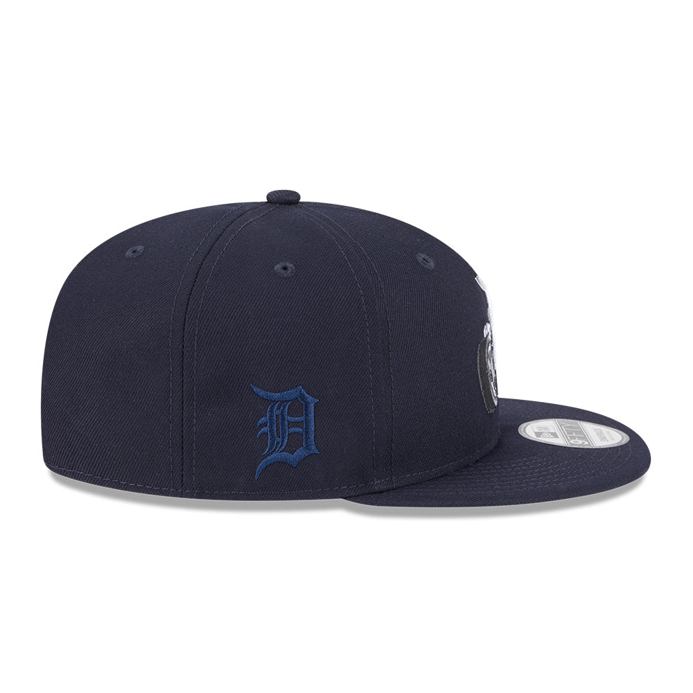 new era detroit tigers major league baseball cartoon navy 9fifty snapback cap side