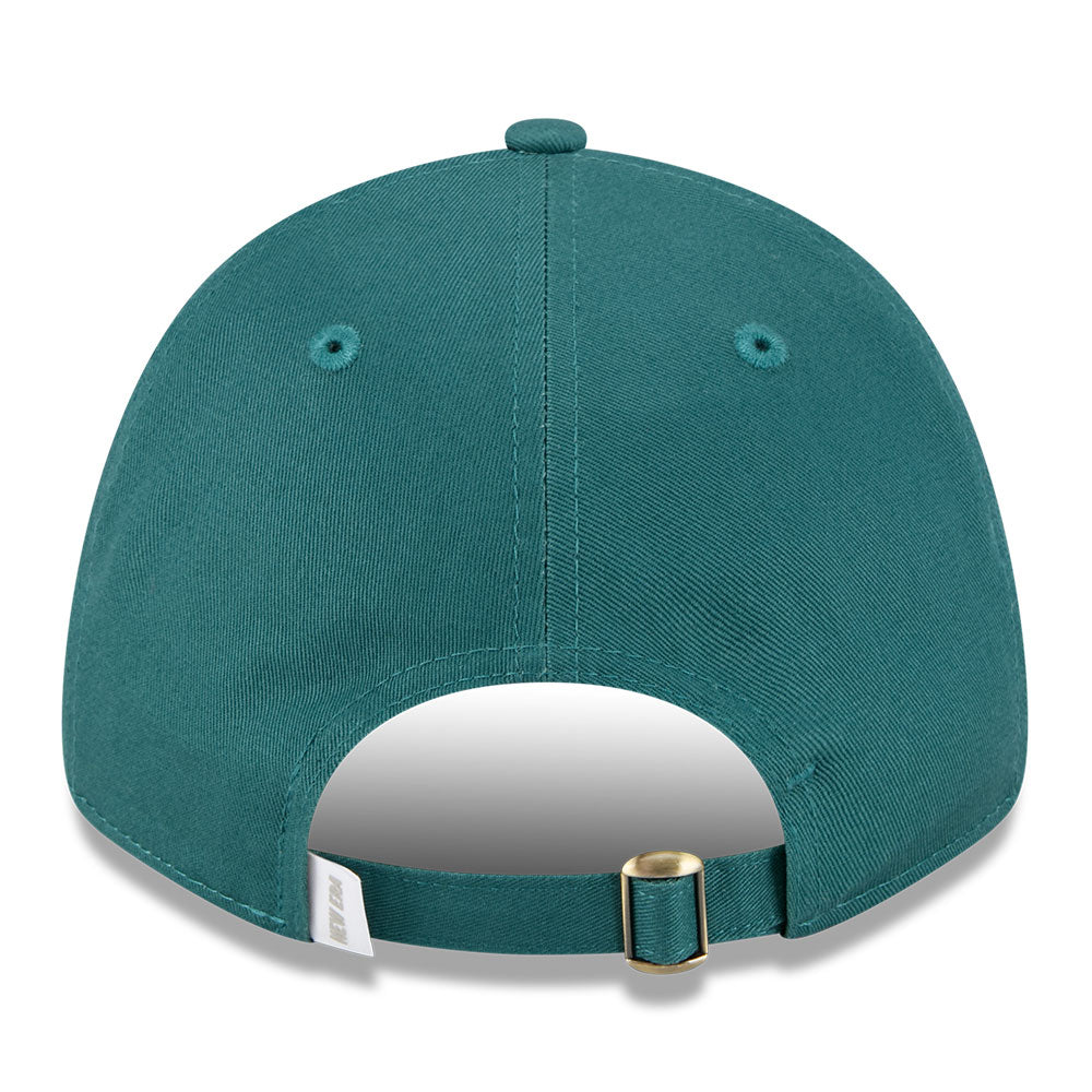 new era outdoor mountain logo pine needle green 9forty unstructured adjustable cap detail and color