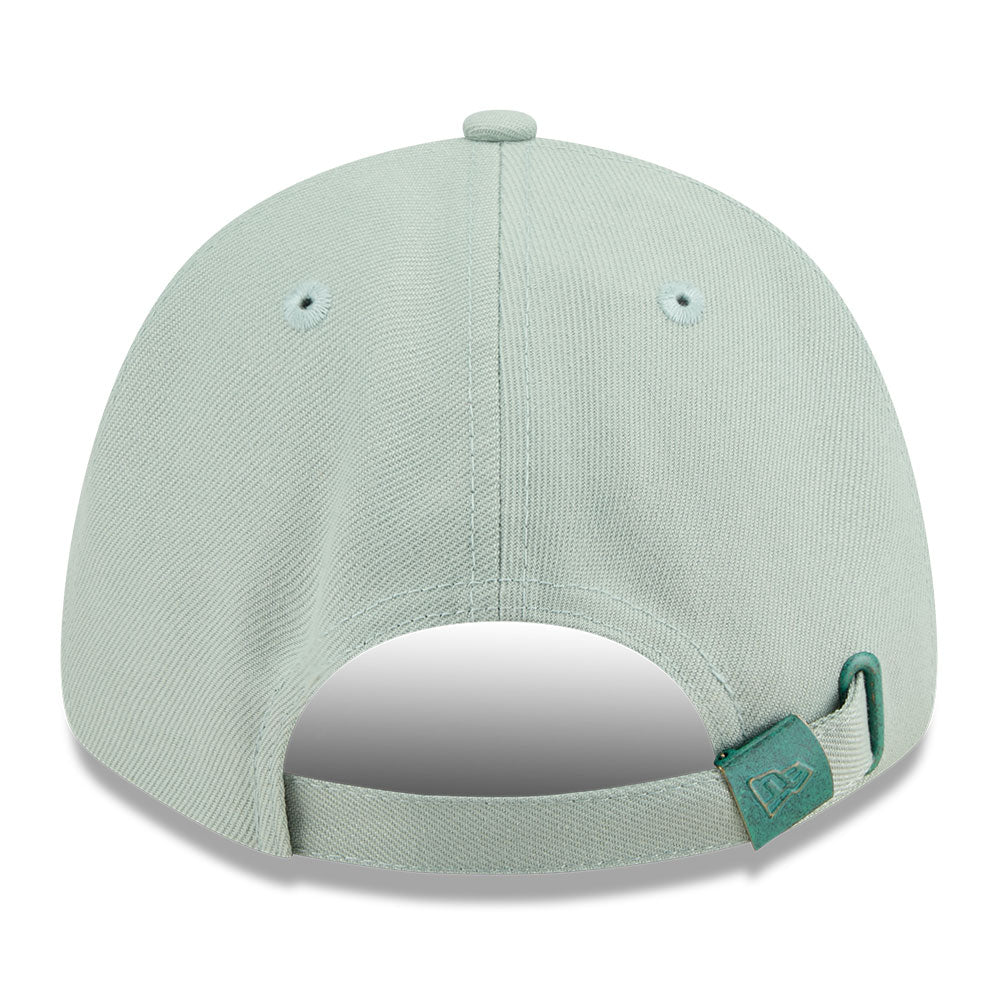 new era ne script metal bronze badge everest green 9forty unstructured adjustable cap opposite