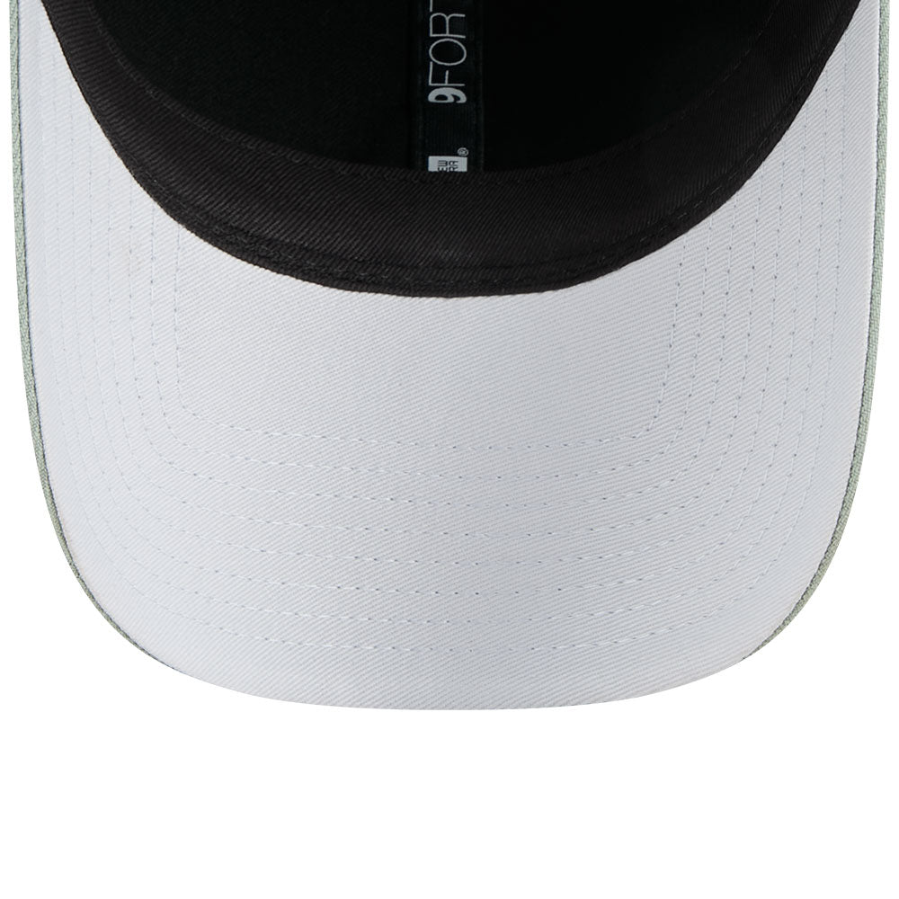 new era ne script metal bronze badge everest green 9forty unstructured adjustable cap detail and color