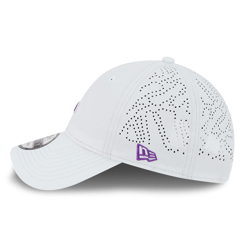 new era mini mountain logo ss26 silver snow 9forty unstructured adjustable cap opposite side or other angle view