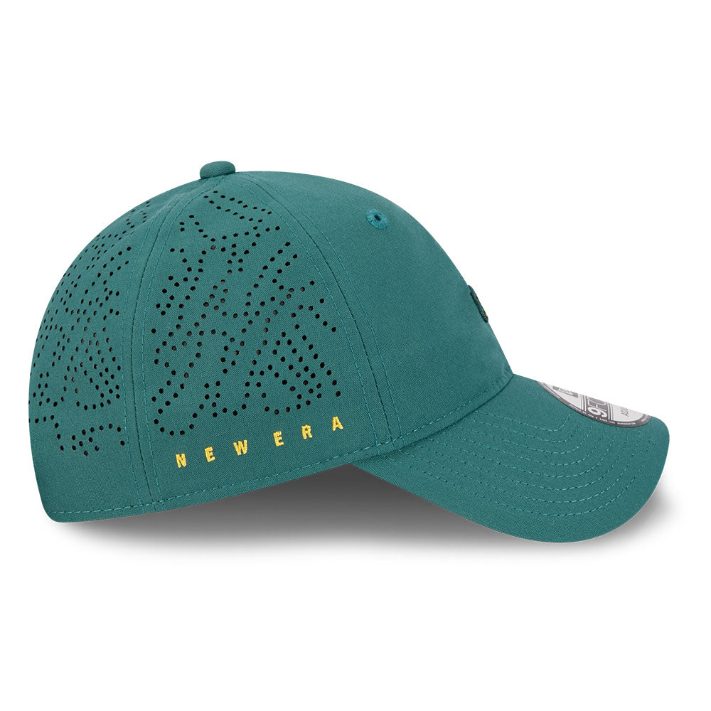 new era mini mountain logo ss26 pine needle green 9forty unstructured adjustable cap angle