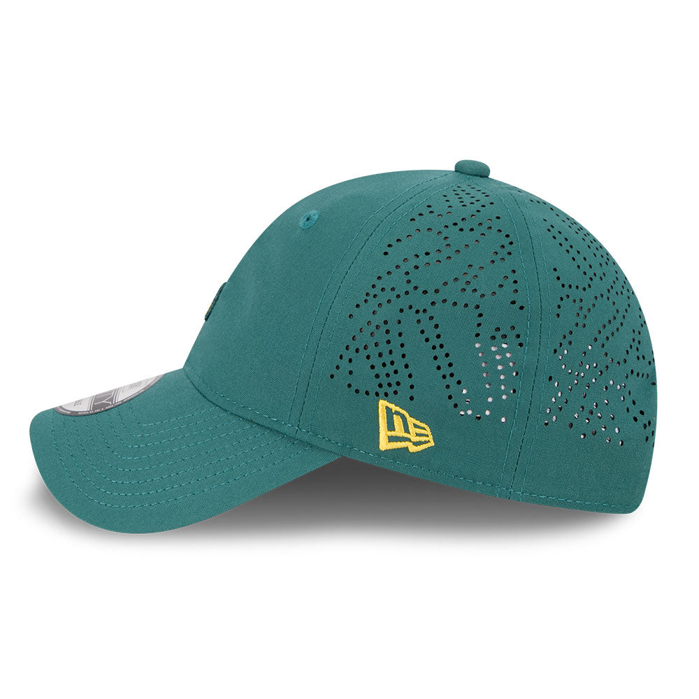 new era mini mountain logo ss26 pine needle green 9forty unstructured adjustable cap side