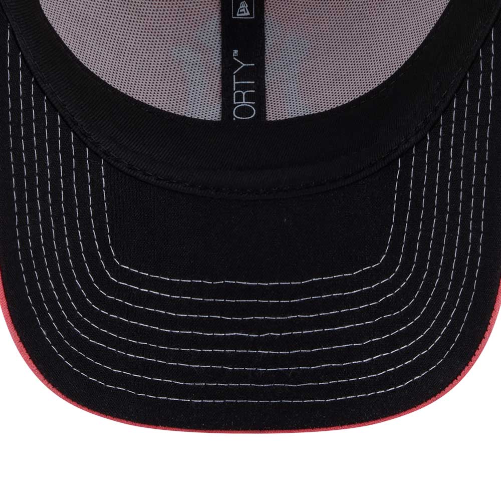 new era new york yankees resort ss26 blush white 9forty e frame trucker cap detail and color