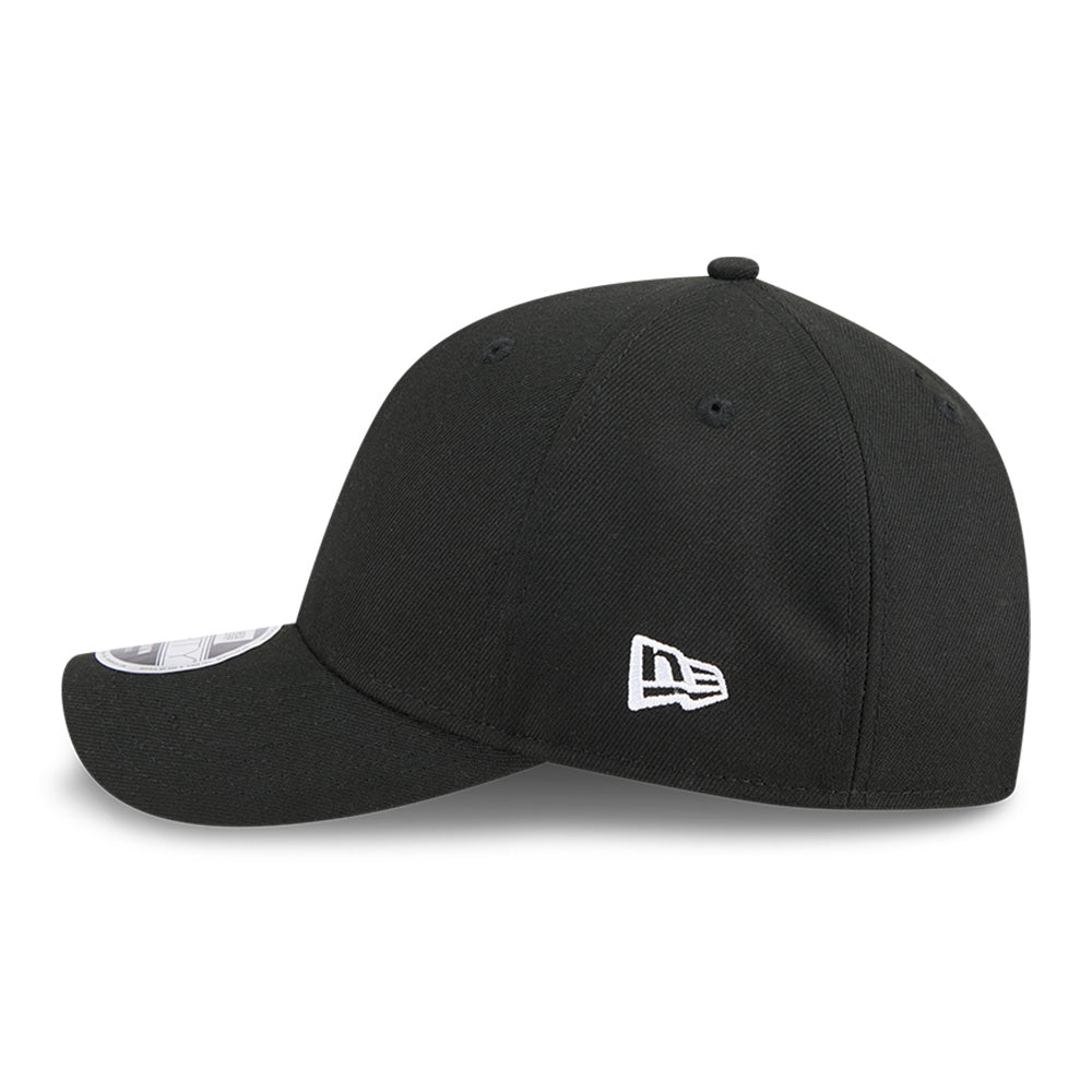 new era wordmark basic ss26 silver snow 9forty m crown adjustable cap opposite side or other angle view
