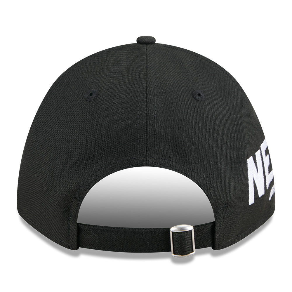 new era wordmark basic ss26 silver snow 9forty m crown adjustable cap detail and color