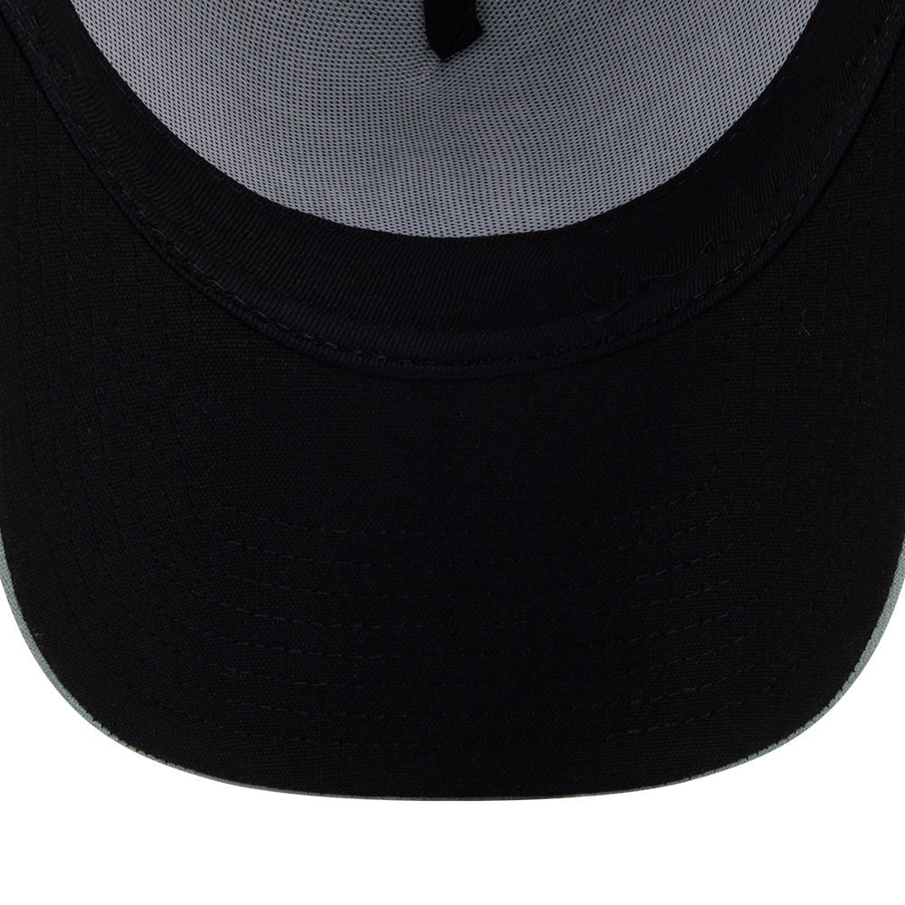 new era los angeles dodgers resort ss26 everest green white 9forty e frame trucker cap angle