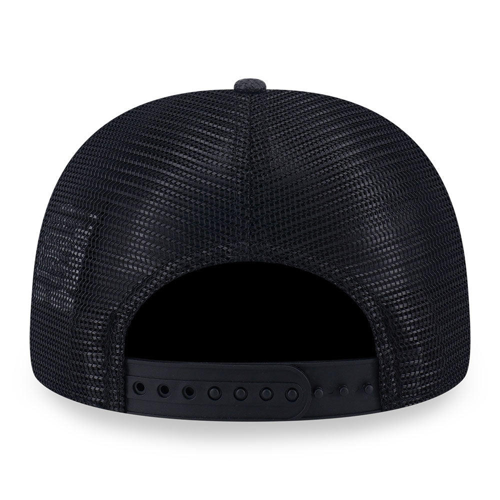 New Era Raffia Black 9FORTY A-Frame Trucker Cap