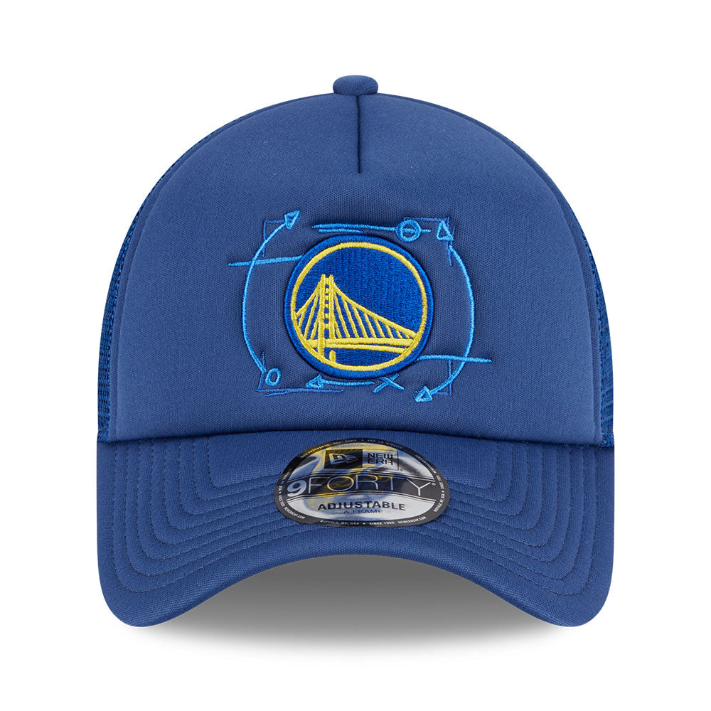 new era golden state warriors nba street game navy 9forty a frame trucker snapback cap opposite