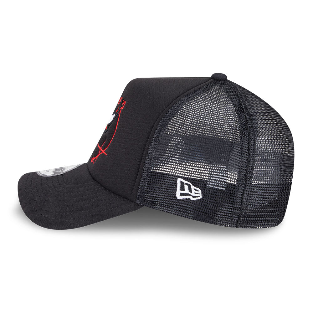 new era chicago bulls nba street game black 9forty a frame trucker snapback cap side