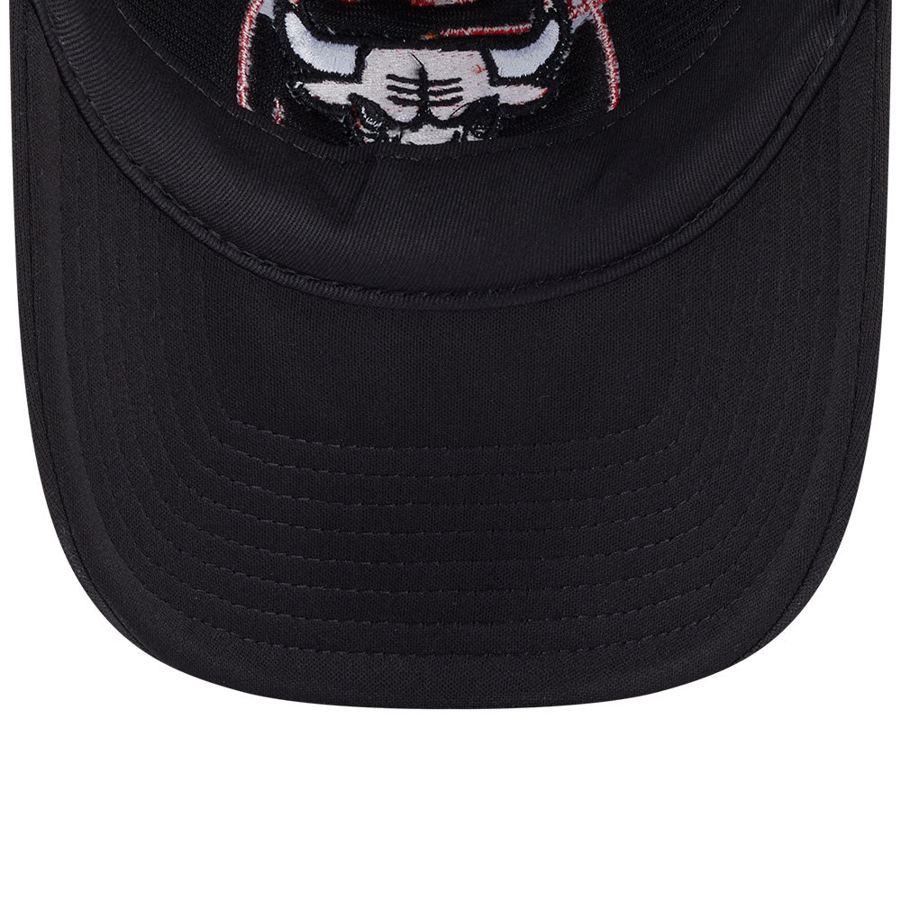 new era chicago bulls nba street game black 9forty a frame trucker snapback cap detail and color