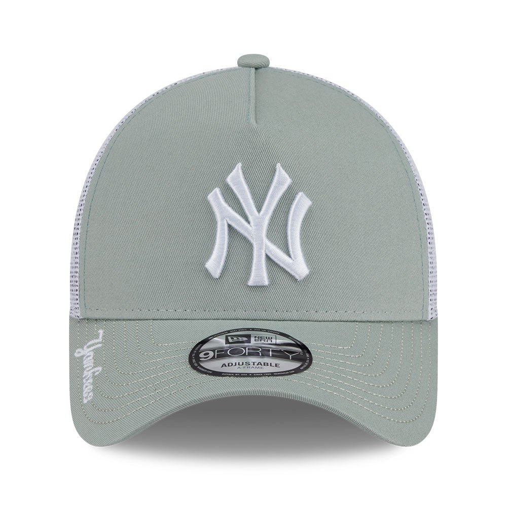 new york yankees color era ss26 everest green white 9forty a frame trucker cap opposite