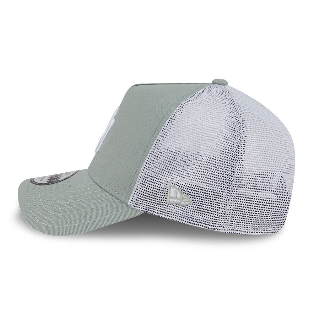 new york yankees color era ss26 everest green white 9forty a frame trucker cap side