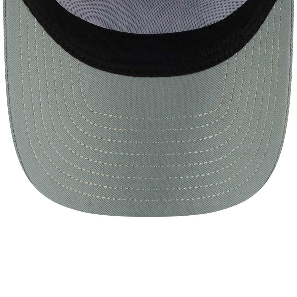new york yankees color era ss26 everest green white 9forty a frame trucker cap detail and color