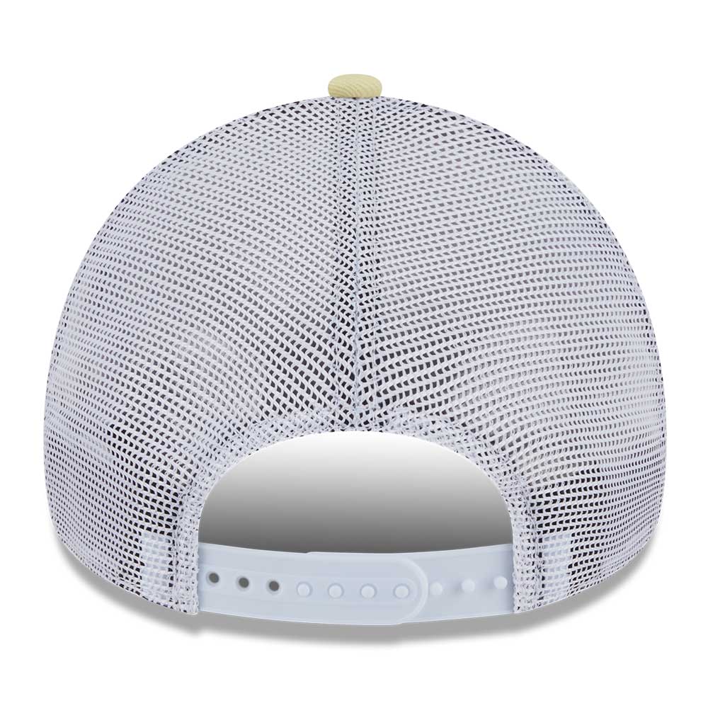 new york yankees color era ss26 baby yellow white 9forty a frame trucker cap back angle