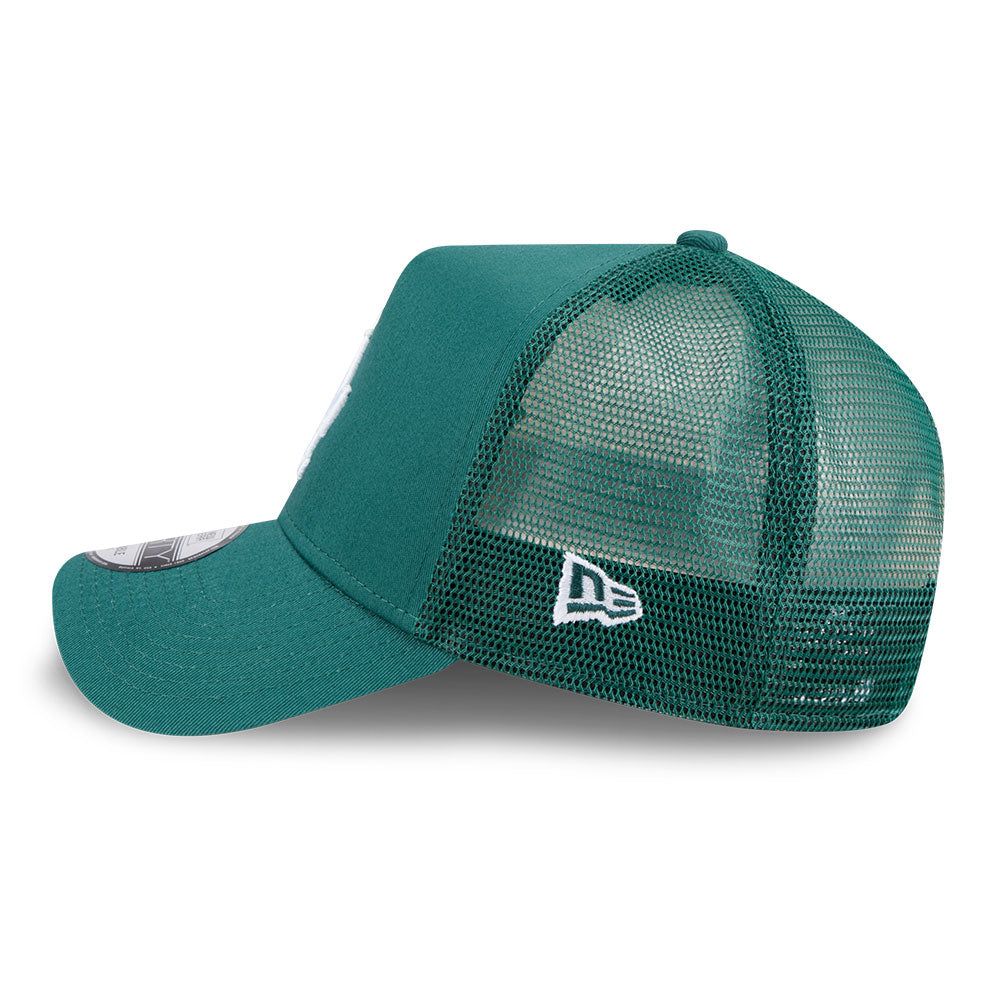 new era los angeles dodgers color era ss26 pine needle green 9forty trucker a frame adjustable cap side