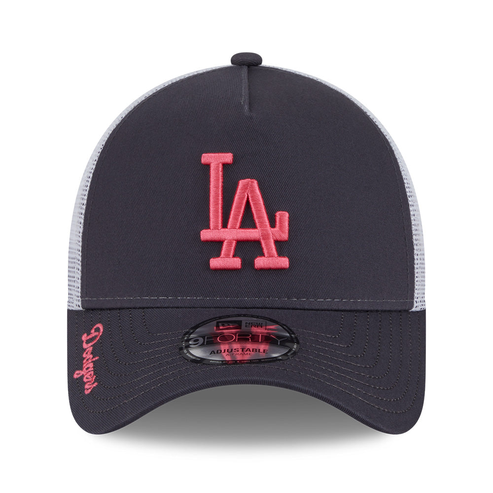 los angeles dodgers color era ss26 graphite white 9forty a frame trucker cap opposite