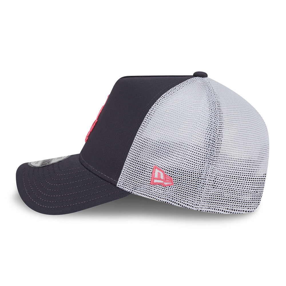 los angeles dodgers color era ss26 graphite white 9forty a frame trucker cap side