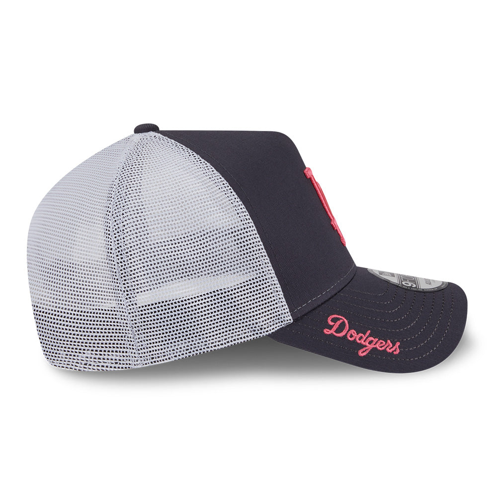 los angeles dodgers color era ss26 graphite white 9forty a frame trucker cap other side