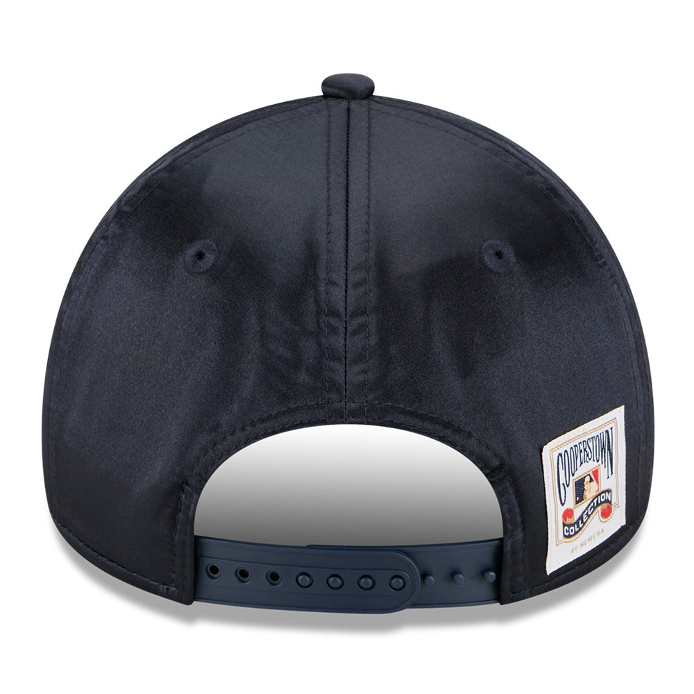 new york yankees satin cooperstown navy 9forty a frame snapback cap back angle