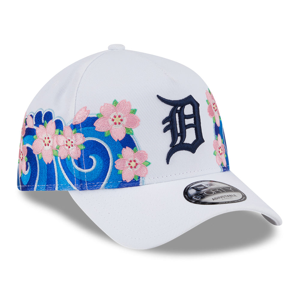 new era detroit tigers sakura pack ss26 white 9forty a frame adjustable cap logo and print