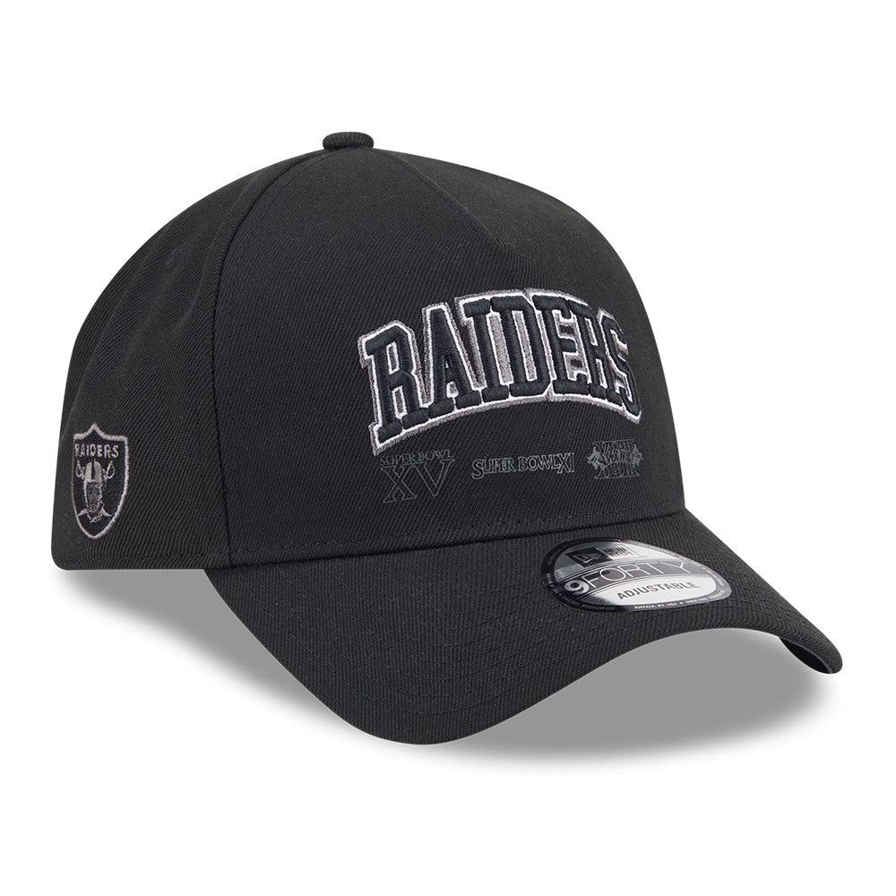new era las vegas raiders raiders wear black 9forty a frame adjustable cap opposite