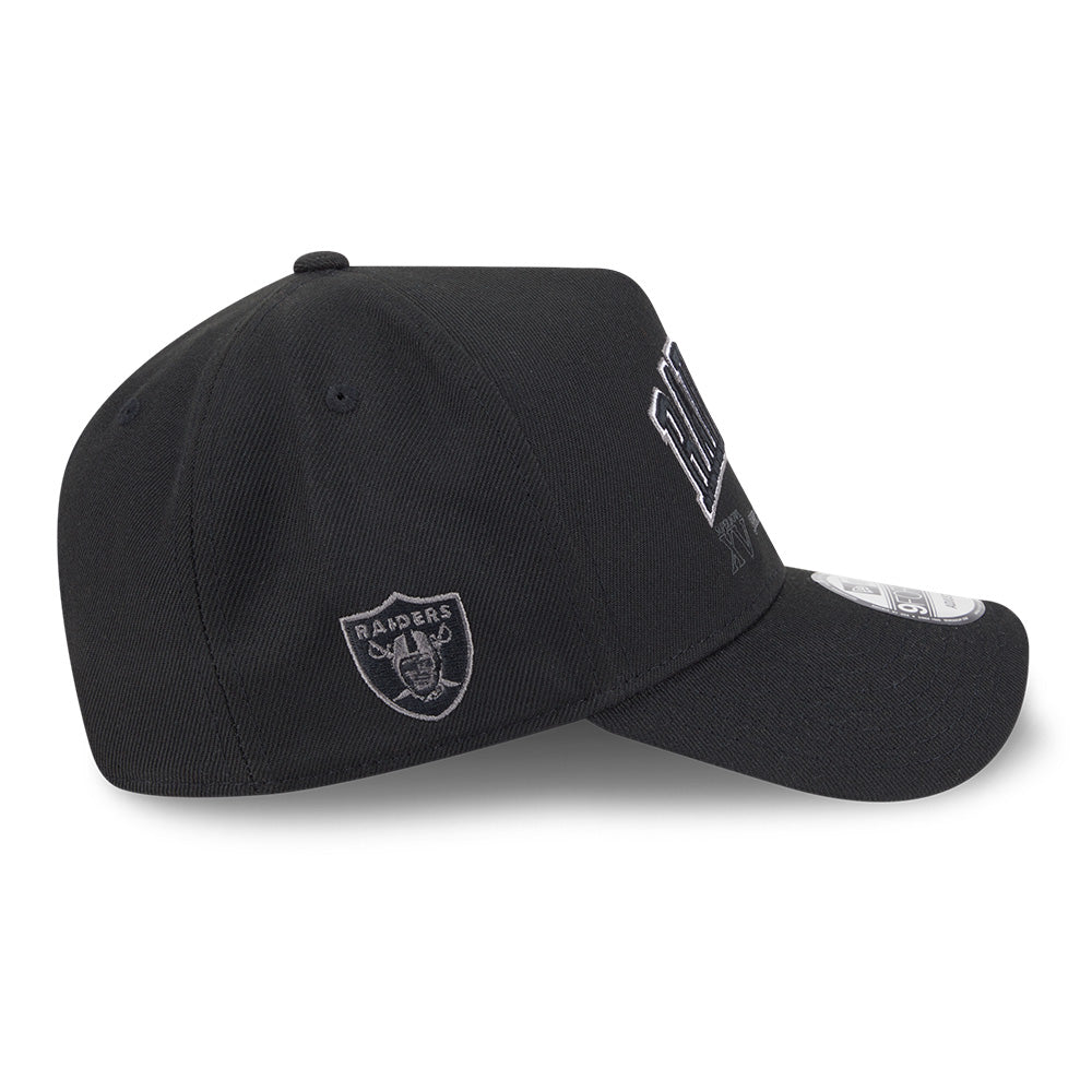 new era las vegas raiders raiders wear black 9forty a frame adjustable cap side