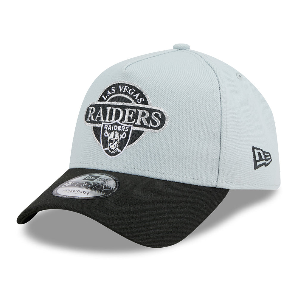 las vegas raiders nfl rivalry ss26 snow grey 9forty a frame adjustable cap side