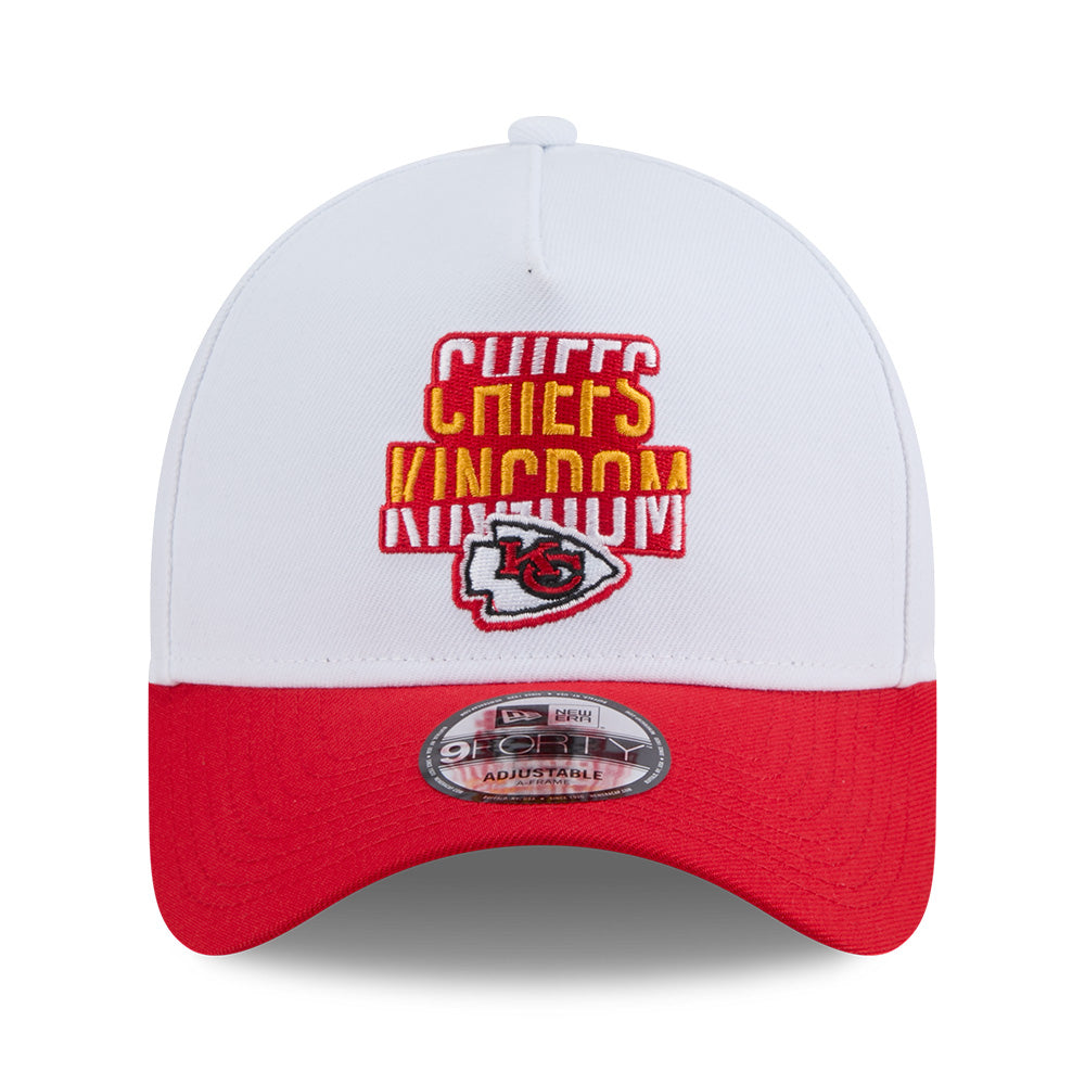kansas city chiefs nfl rivalry ss26 white 9forty a frame adjustable cap opposite
