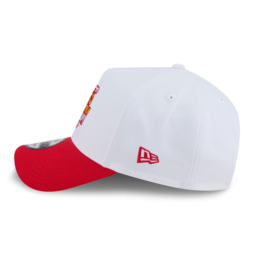 kansas city chiefs nfl rivalry ss26 white 9forty a frame adjustable cap side