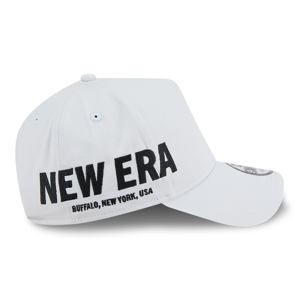 new era wordmark basic ss26 silver snow 9forty a frame adjustable cap angle