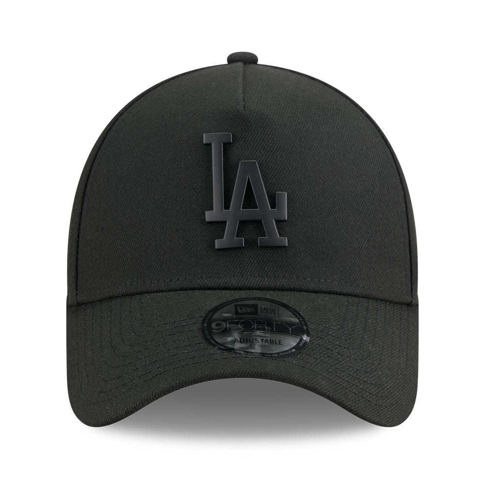 new era los angeles dodgers metal badge ss26 black 9forty a frame adjustable cap opposite
