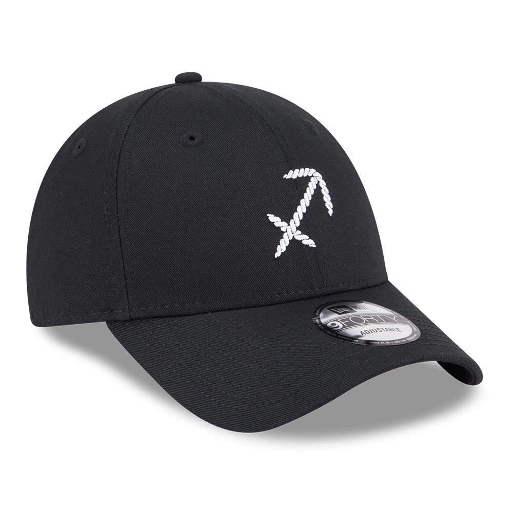 zodiac sign pack ss26 sagittarius black 9forty adjustable cap logo and print
