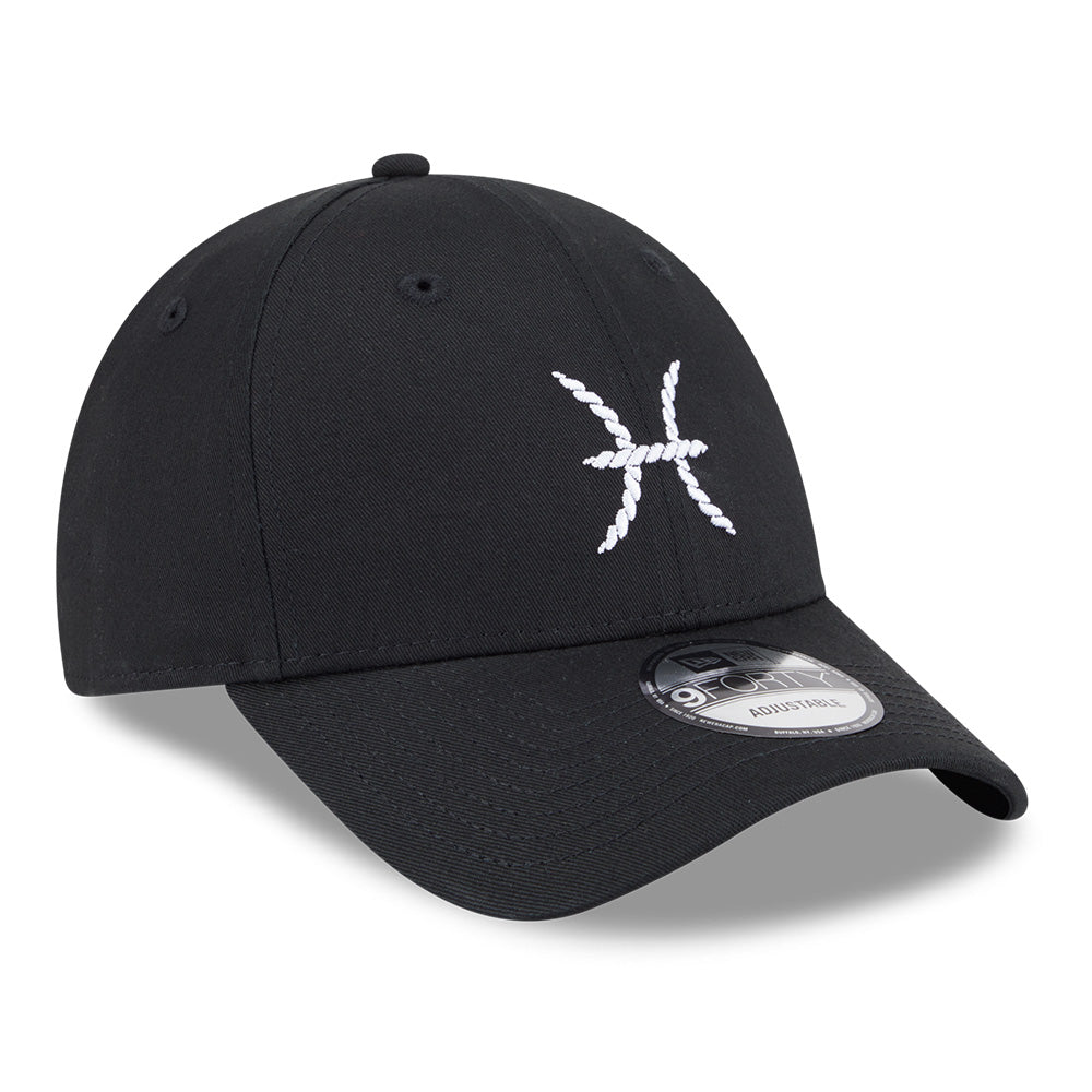zodiac sign pack ss26 pisces black 9forty adjustable cap logo and print