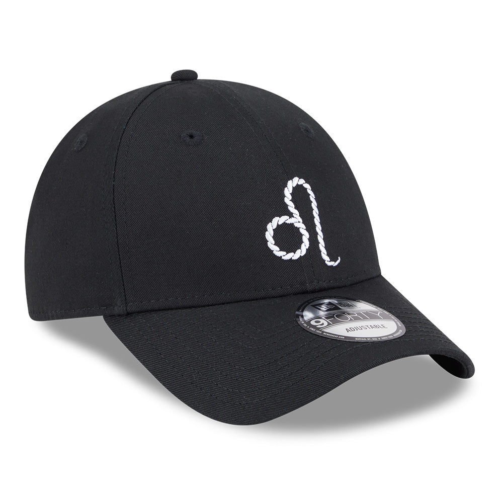 zodiac sign pack ss26 leo black 9forty adjustable cap logo and print