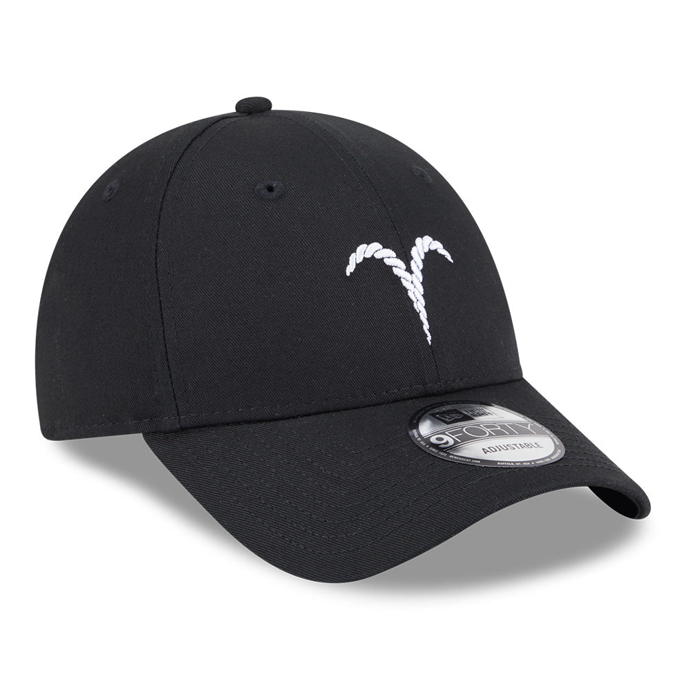 zodiac sign pack ss26 aries black 9forty adjustable cap logo and print