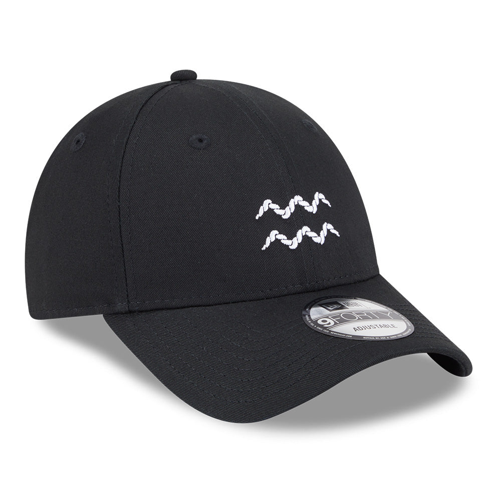 zodiac sign pack ss26 aquarius black 9forty adjustable cap logo and print