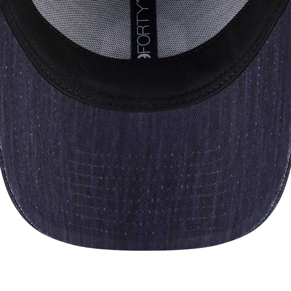 new era wordmark street archived black cross panels 9forty adjustable cap grungy navy 9forty adjustable cap detail and color