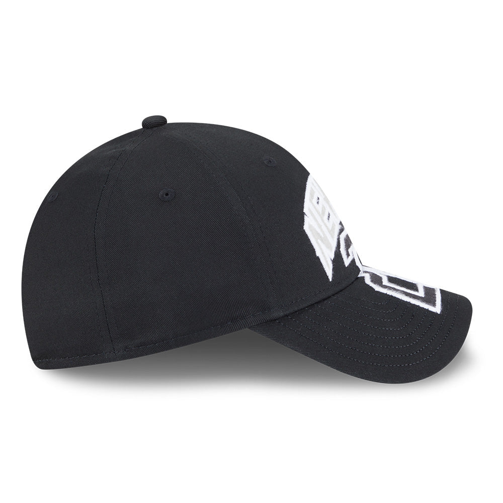 new era wordmark street archived black cross panels 9forty adjustable cap opposite side or other angle view