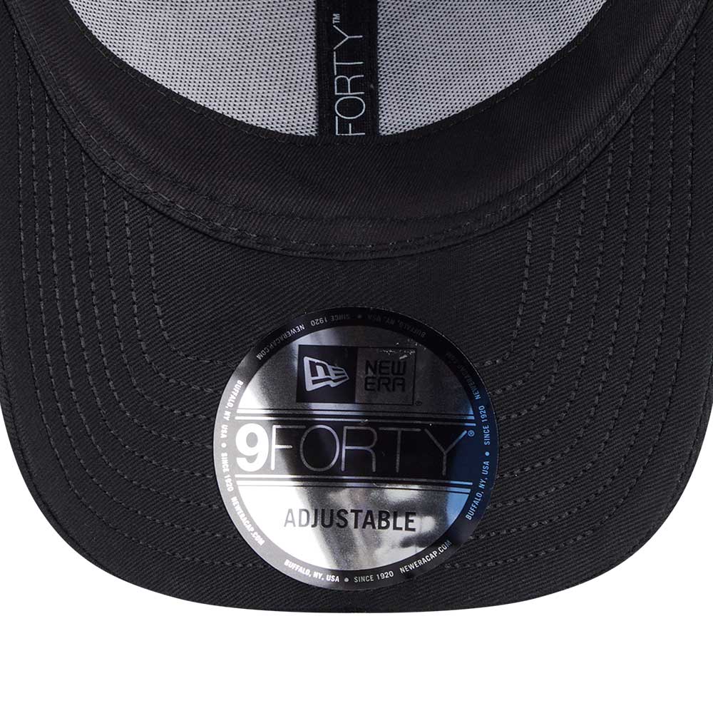 new era wordmark street archived black cross panels 9forty adjustable cap detail and color