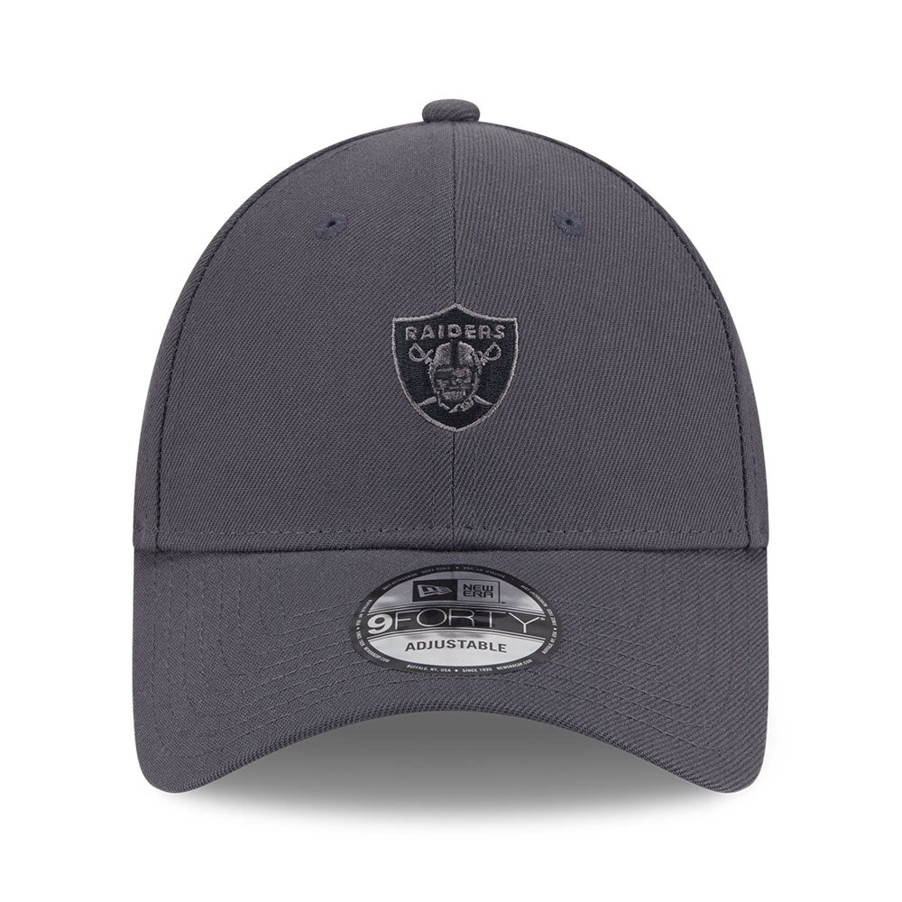 new era las vegas raiders raiders wear black graphite 9forty adjustable cap opposite side or other angle view