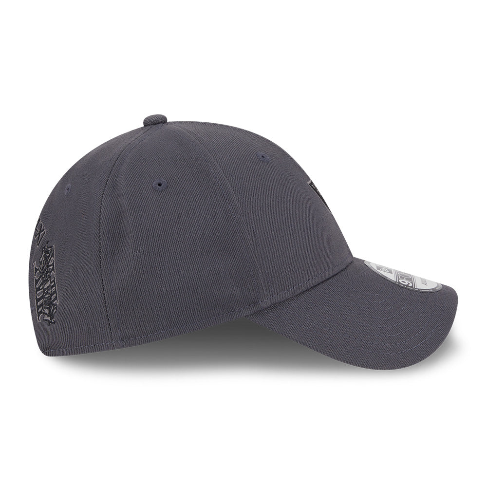 new era las vegas raiders raiders wear black graphite 9forty adjustable cap side