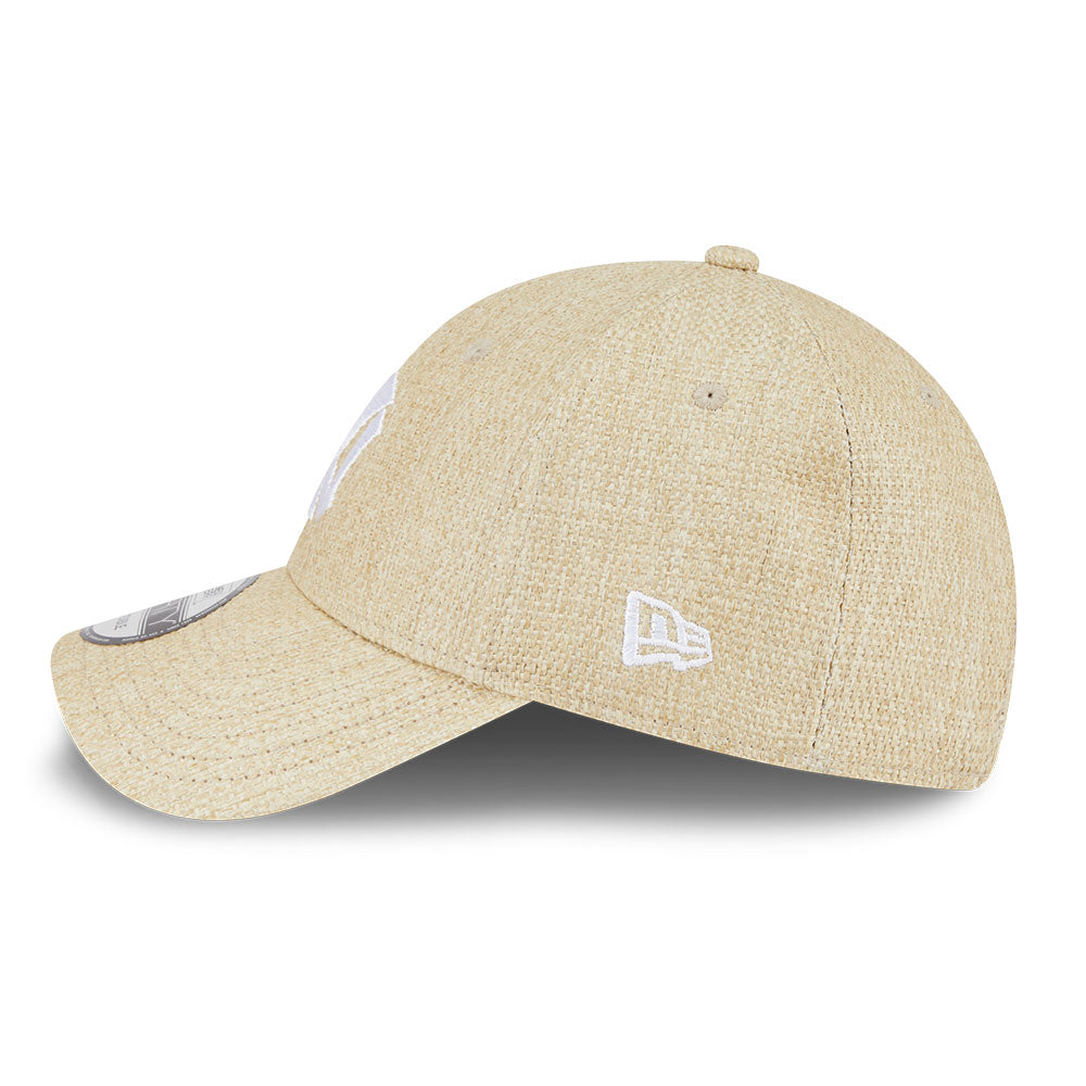 new era new york yankees raffia stone 9forty adjustable cap opposite side or other angle view