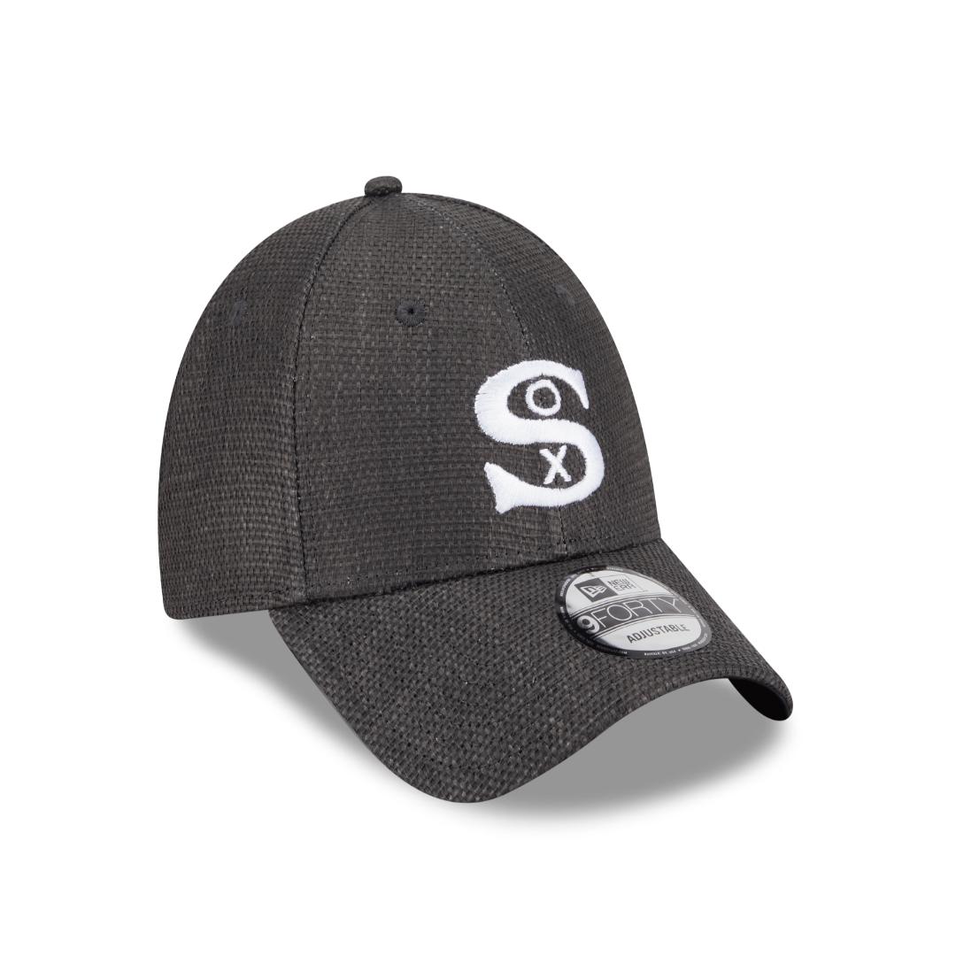 Chicago White Sox Raffia Black 9FORTY Adjustable Cap